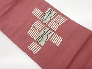 金銀彩色紙に抽象模様名古屋帯